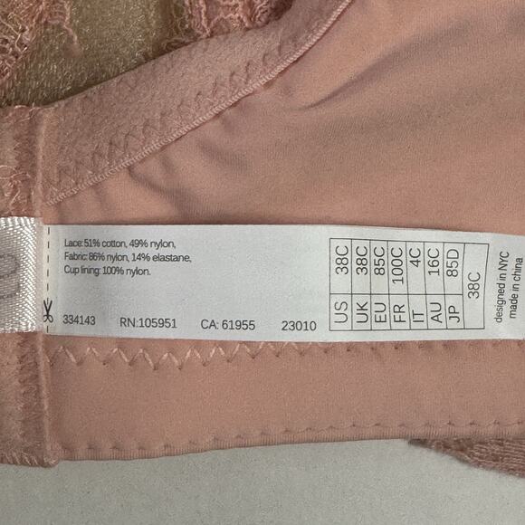 Skarlett Blue Women 38C Bra Intimates Feminine Romantic Entice Underwire Sheer - Picture 8 of 9